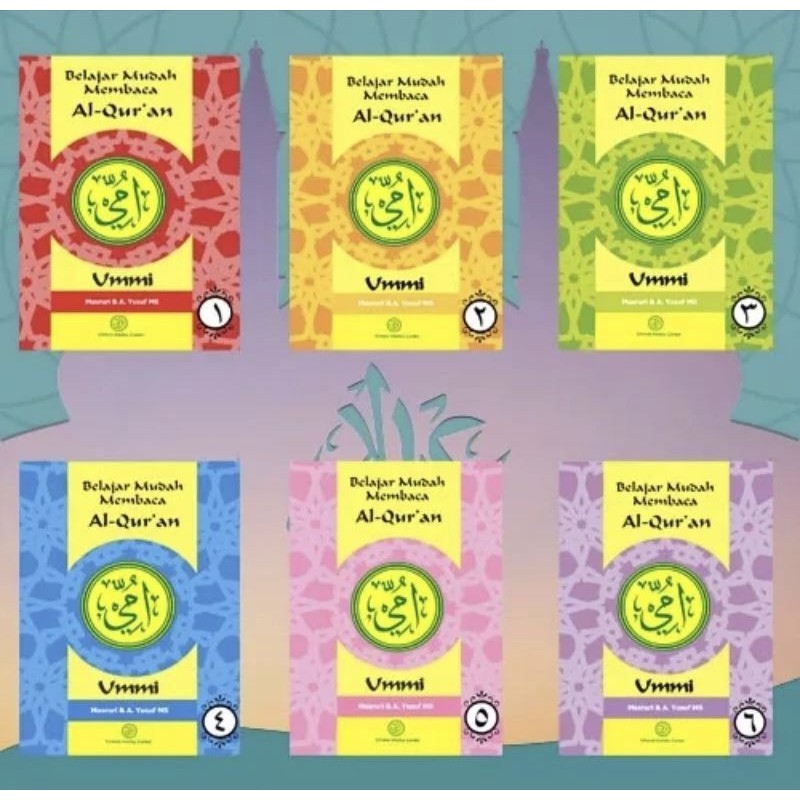 1 paket Buku Belajar Mudah Membaca Al Qur'an Metode Ummi Jilid 1 _ 6 Lengkap