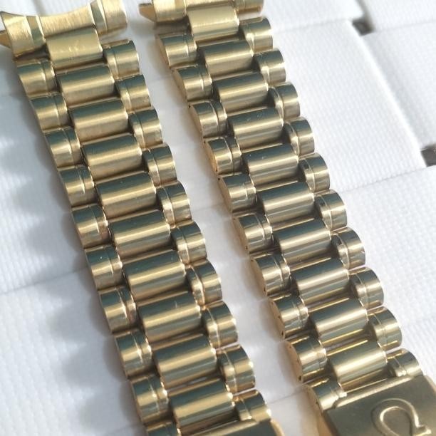 Strap Tali Jam Tangan Rantai Omega Size 18Mm Dan 20Mm Warna Gold