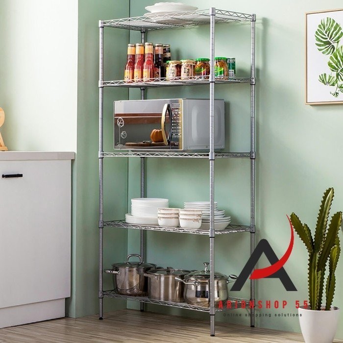 ~~~] Krisbow Rak Besi Serbaguna 5 Tingkat / Rak Dapur 5 Tingkat