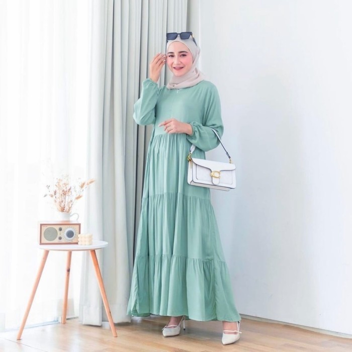 $$$$] [IG]Jessica Dress/Gamis Rayon Premium/Gamis Polos Bahan Katun