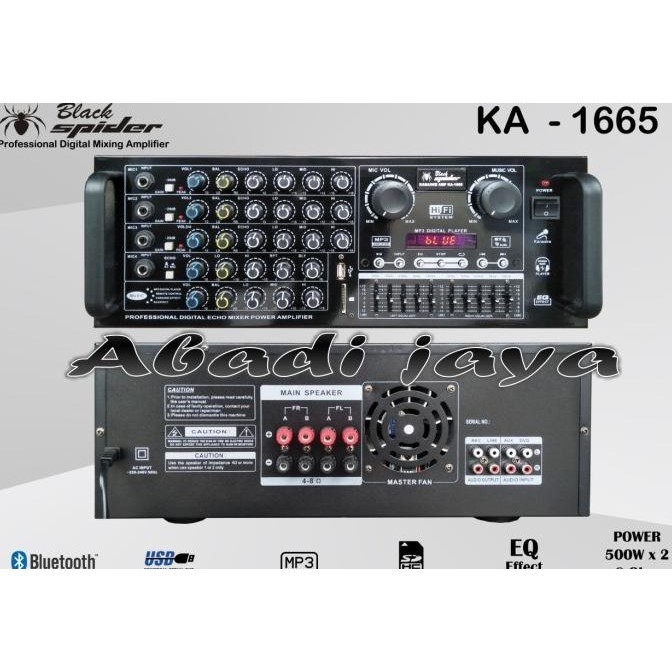 Tersedia Amplifier Black Spider Ka1665 Ampli Black Spider Ka 1665 Original