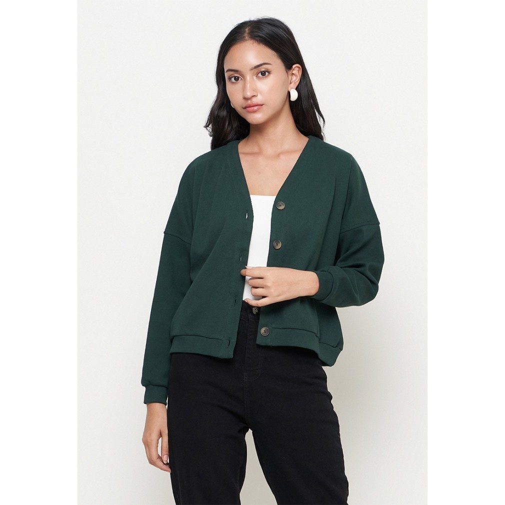 Geela - Geela Cardigan Rib Racing Green (G.6207) - Cardigan