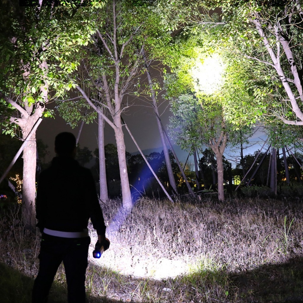 Anbolt Senter LED Super Terang 100000lm Multifungsi Tahan Air Senter Jarak Jauh Tahan Lama USB