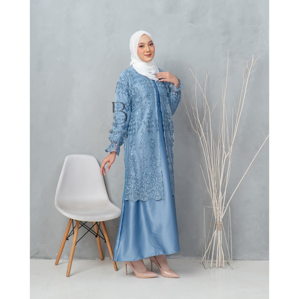 I3S RADIFAA SET OUTER BRUKAT MOTIF MIX TILE DOT ONE SET DRESS GAUN KONDANGAN DRESS PESTA BUSANA