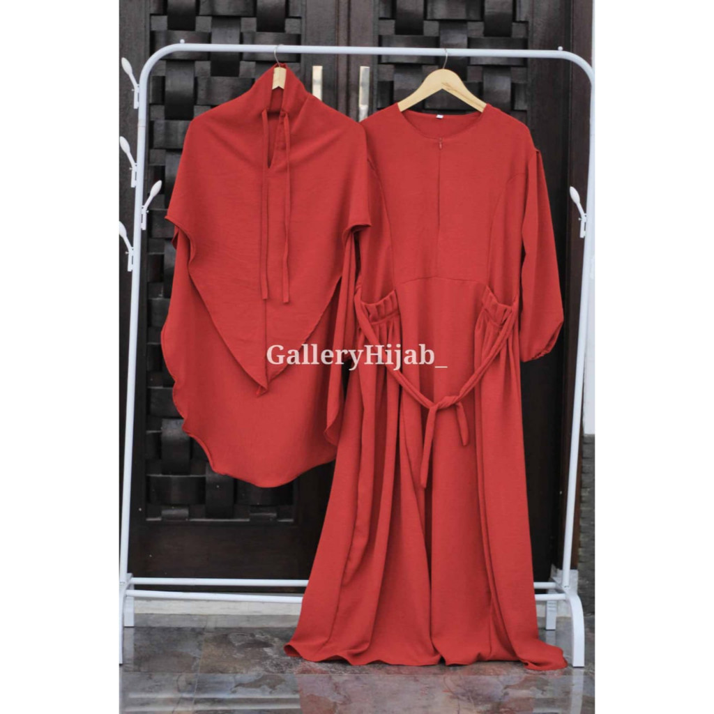 QPI GAMIS SET BERGO ALMIRA DRESS CRINKLE AIRFLOW NFR