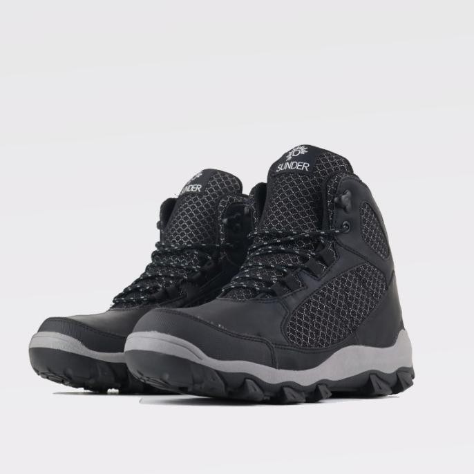 Sepatu Sunder Kerta Black Grey I Hiking Outdoor Gunung Raisustore