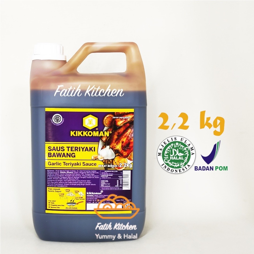 

Kikkoman Garlic Teriyaki Sauce Halal 2,2 Kg Jerigen - Saus Teriyaki Bawang