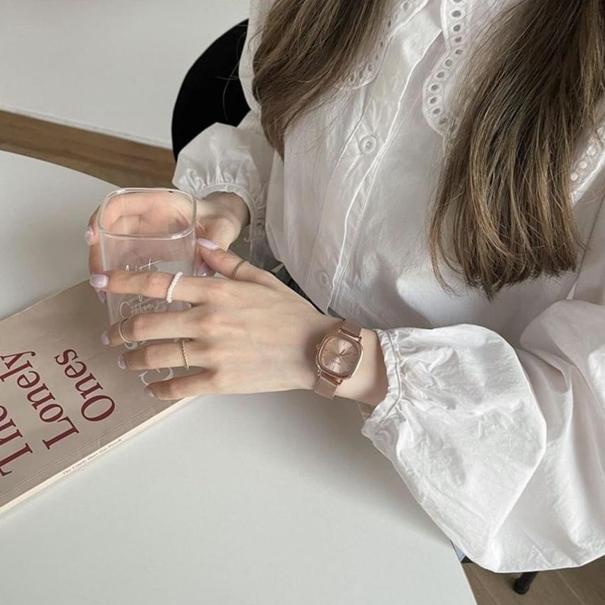 {JAM} CIELO Jam Tangan Wanita Automatic Watch Arloji Untuk Wanita dengan kotak Tali Kulit Klasik Sta