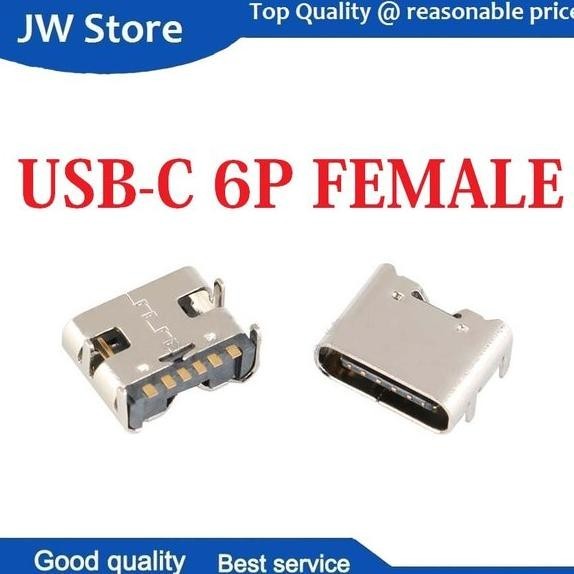 Soket USB-C Female 6P USB 3.1 HD SMT Betina Connector Socket Tipe C