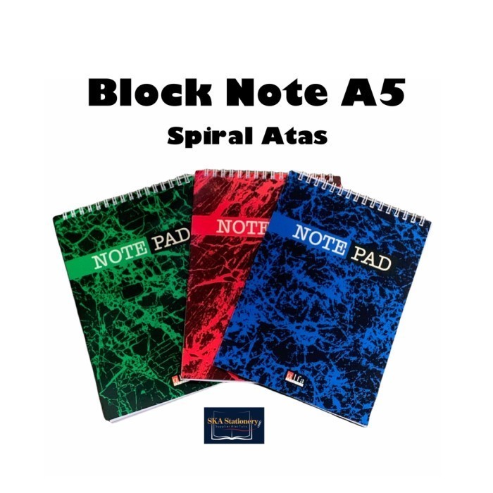 

Unik Block Note/Blok Note/Notes A5 Spiral Atas (Pcs) Terlaris