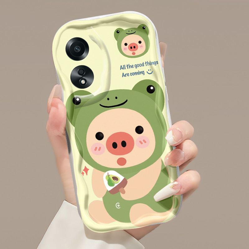 Casing Hp OPPO A58 4G A78 4G Case pelindung perlindungan sederhana baru Casing ganda Kesing HP pola 