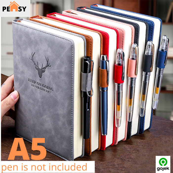 

Hemat Notebook A5 Buku Agenda Buku Catatan Binder Jurnal Harian Cover Kulit Gilaa!!!