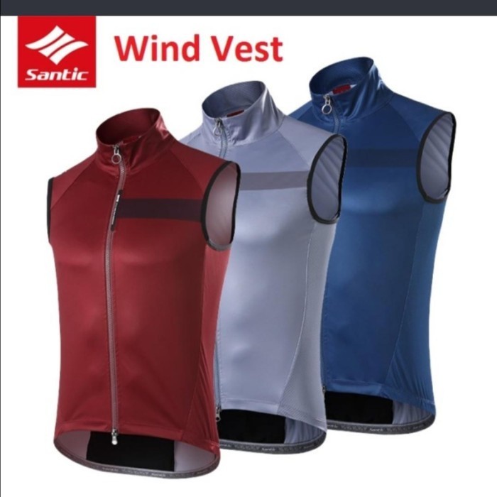 Santic Baju Rompi Angin - Wind Vest Gilet Original Santic