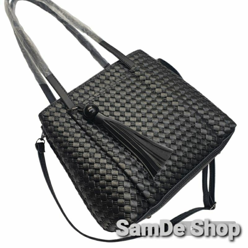 [BEST DEAL] COD - Tas Kuliah Wanita/Tas Wanita ngantor/Tas ngaji Wanita Motif anyaman Premium Mewah