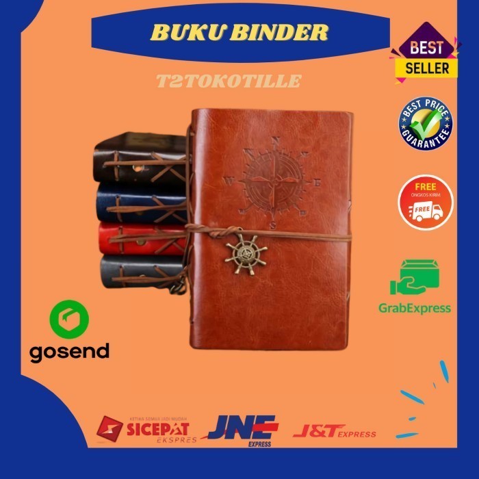 

Mantap Buku Binder Catatan Agenda Cover Kulit Retro Compas Kertas A5 Berkualitas