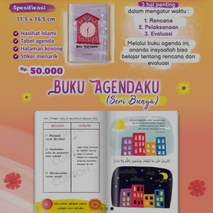 

Produk Buku Agendaku (Seri Bunga) - Buku Planner Anak Limited