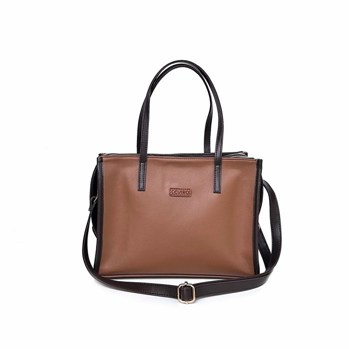 Ceviro Boa Shoulder Bag Tas Bahu Tas Kantor Wanita Brown