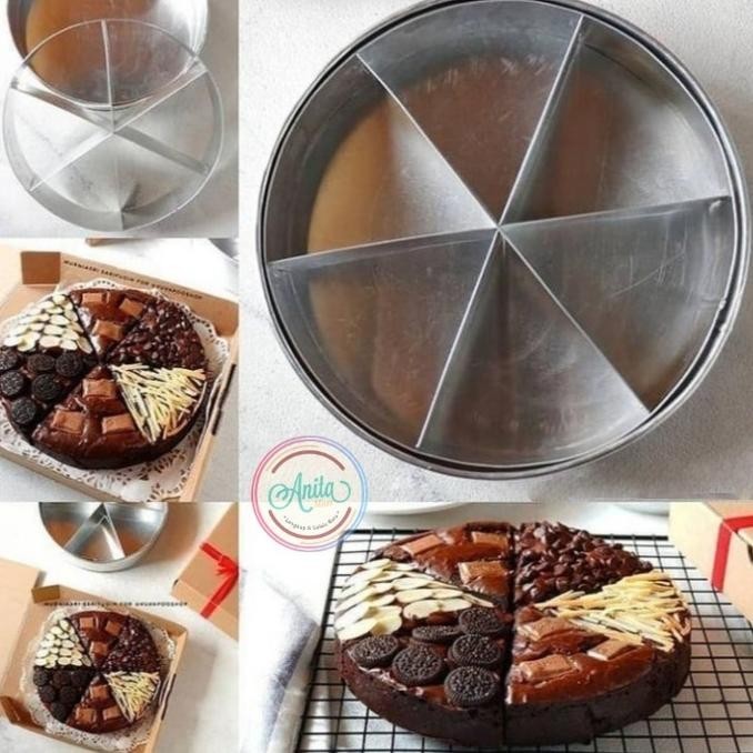 Open DS] Loyang Sekat Bulat 6 slot 20x4cm Bongkar Pasang [1 pcs]