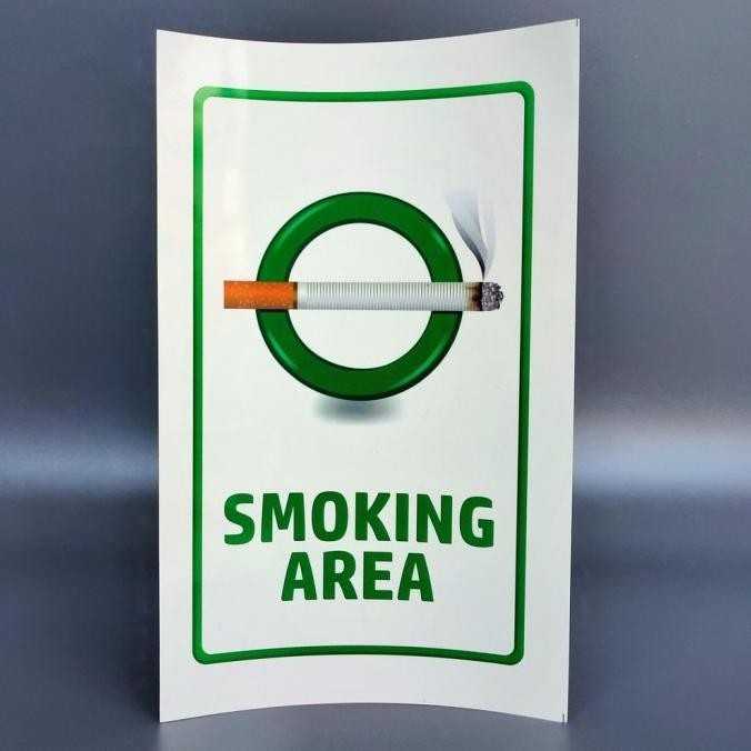 

~^~^~^] Stiker Smoking Area Type 02 Uk. 19 cm x 31 cm - Stiker Waterproof