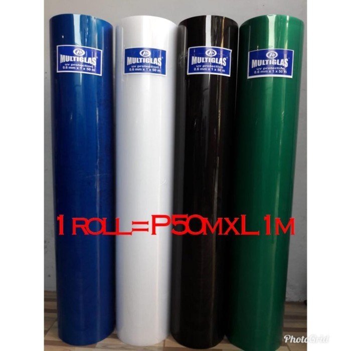 Fiber Viber Plastik Penutup Pagar Polos Multiglas (Harga Per 1 Roll)