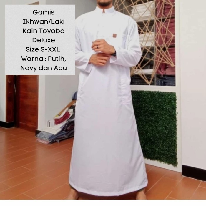 BEST SELLERGamis Pria - Jubah Gamis Pria - Baju Gamis Pria - Gamis Pria Jumboslimfit lengan pendek h