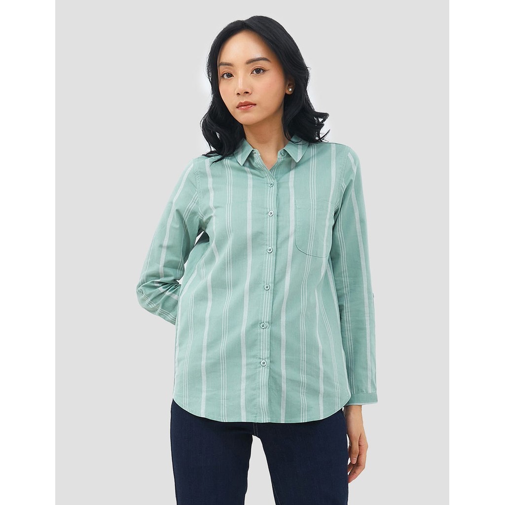 Geela Official Aemma Stripe Kemeja Wanita 120295468