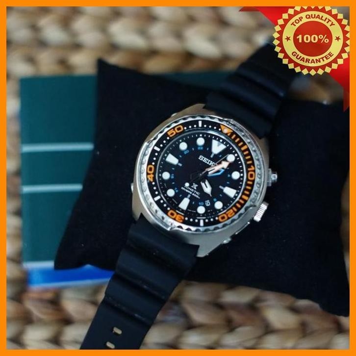 Jam Tangan Seiko SUN023 Prospex Diver 47.5mm Stainless Steel Hitam dengan Kinetic GMT