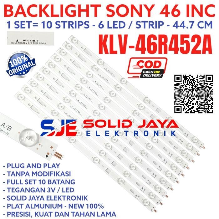 BACKLIGHT LED SONY 46 INC 46R452A 46R452 KLV46R452 KLV46R452A LAMPU BL