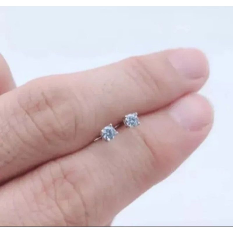 Anting Tusuk Anak Giwang mata satu Gold Silver Anti karat