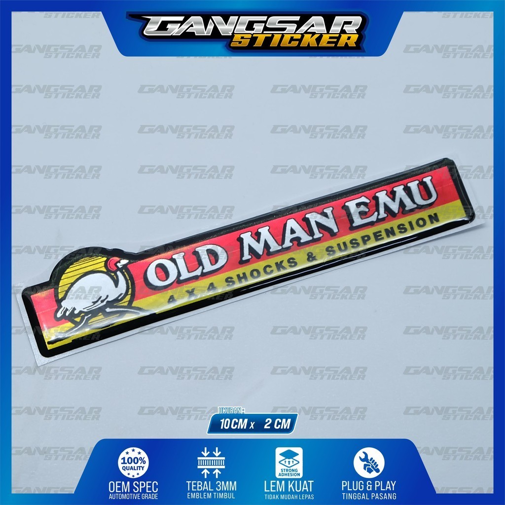 emblem old man emu 4x4 / emblem timbul ome old man emu / stiker 3d old man emu / stiker emblem old m