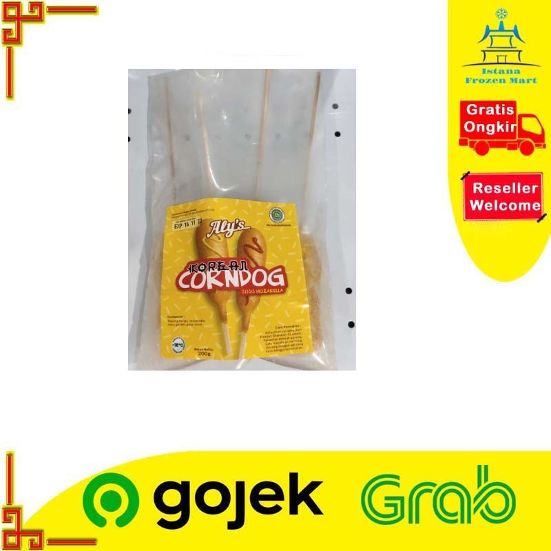 

Korean Corndog ALY'S Sosis Mozzarella Original Isi 4 Pcs 200 GR