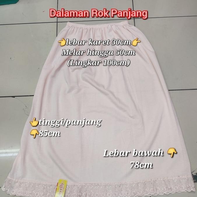 Dalaman Rok Panjang / Rok Dalam Panjang / Androk Panjang