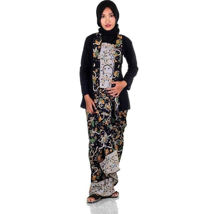 kom Setelan RNB Kebaya Embos Kutubaru + Rok Batik Rimple Kinanti 2 (Hitam)