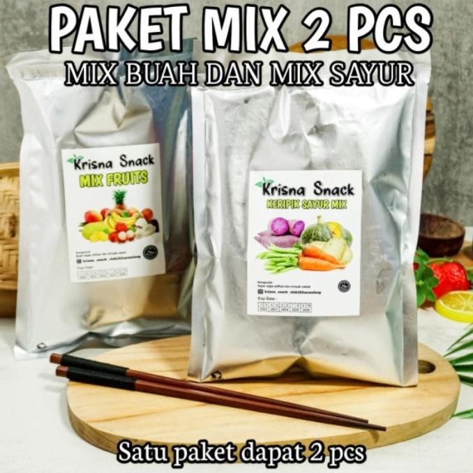 

PROMO PAKET MIX KERIPIK 2 PCS (MIX BUAH DAN MIX SAYUR FOIL) | KERIPIK