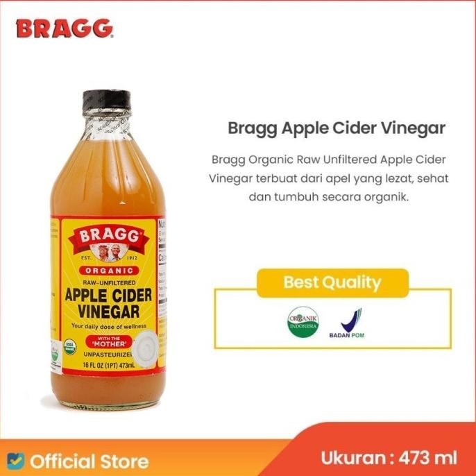 

Bragg apple cider vinegar with mother - cuka sari apel organik 946ml IIbs