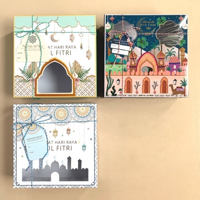 Box Kue Lebaran 20x20x7cm Dus Lapis Legit Packaging Cake Idul Fitri