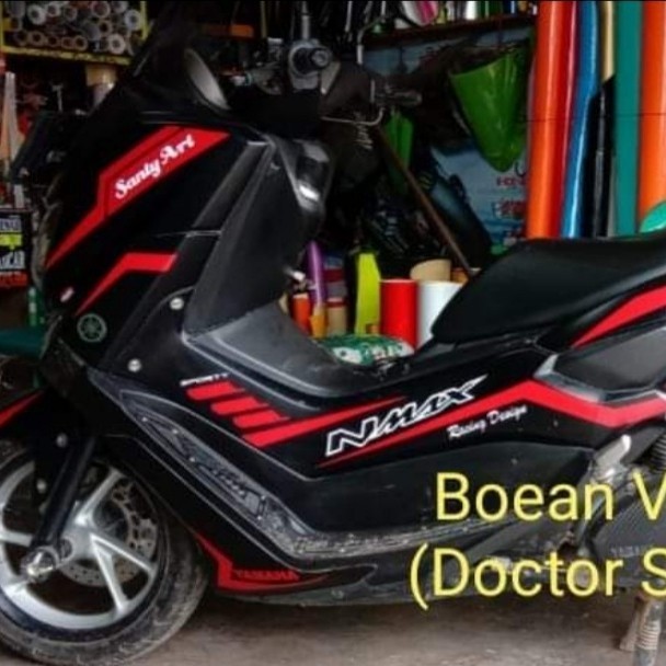 Cutting Sticker Yamaha Nmax Hitam Merah nmax old