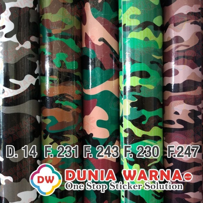 Skotlet Doreng Militer Hijau Army Tentara Camo FUNFIX Sticker Motor