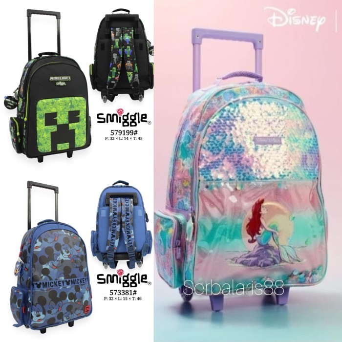 Baru SMIGGLE Tas Trolley Bag Anak / Tas Troli Trolly