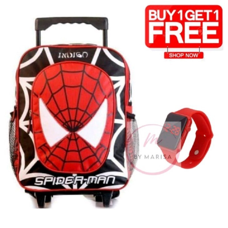 Baru Tas troli spiderman tas koper anak laki laki tas anak sekolah murah