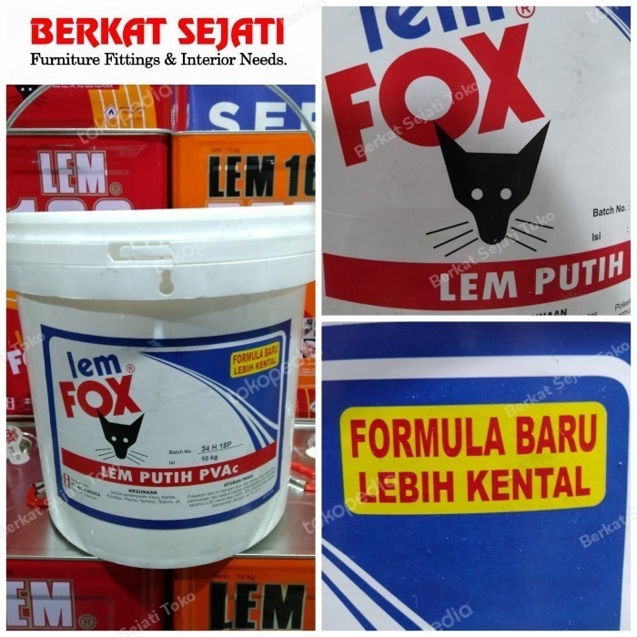 

Lem Putih Fox Pvac Ember Biru 10Kg 10 Kg Lem Plamur Kayu Formula Baru