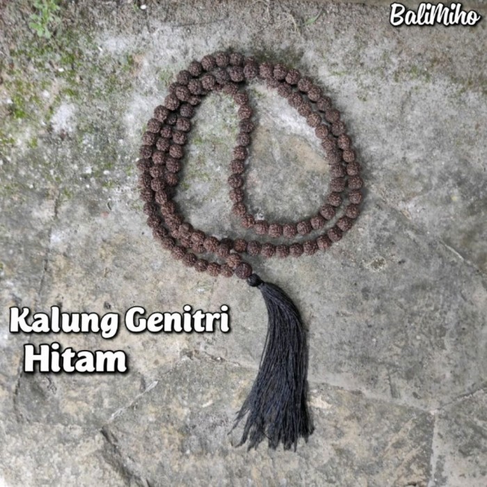 #####] Kalung Genitri Hitam/Kalung Rudraksha Hitam/Kalung Jenitri/Rudraksha