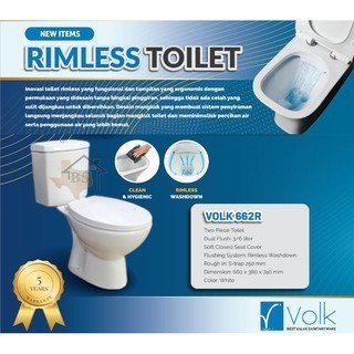 CLOSET / KLOSET DUDUK PUTIH VOLK 088A JARAK 25CM