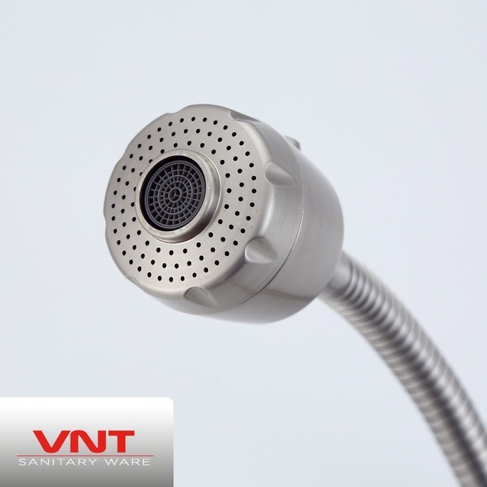 VNT KRAN CUCI PIRING FLEXIBLE STAINLESS KERAN AIR SINK DAPUR TEMBOK