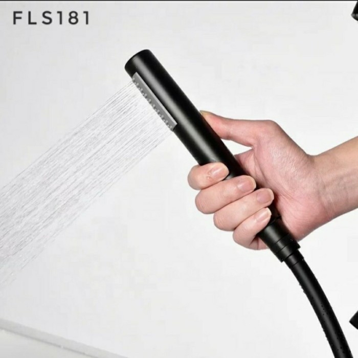 KERAN BATHTUB STANDING PANAS DINGIN MODEL TOTO HITAM / KRAN AIR SHOWER