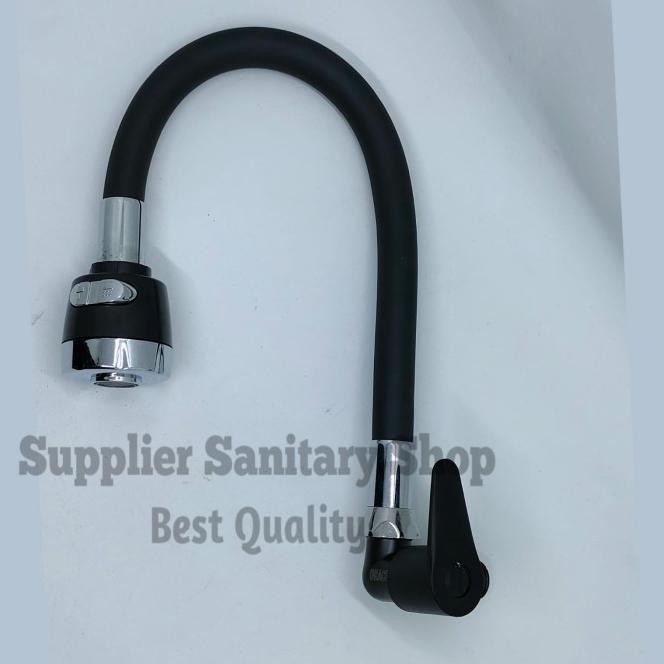 Kran Angsa Flexibel Warna Hitam/Kran Cuci Piring/Keran Dapur | Sahnazshop