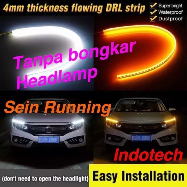 READY LED ALIS DRL MOBIL SEIN RUNNING TANPA BONGKAR HEADLAMP 12 VOLT