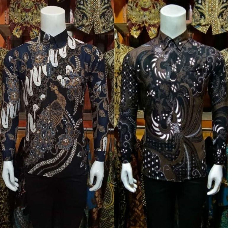 BTK Batik Pria Slim fit Baju Batik Pria Premium Kemeja Batik Lengan Panjang Seragam Dinas Kopri Maha