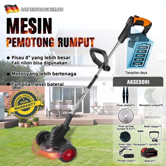 Mesin Potong Rumput Baterai 48V Mesin Pemotong Rumput Elektrik Taman