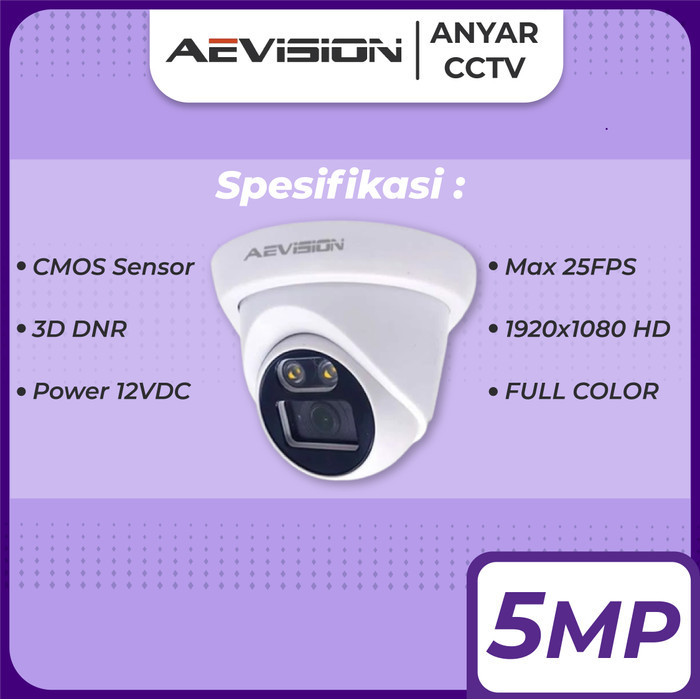 Termurah CAMERA CCTV INDOOR HD FULL COLOR / COLORVU 5MP MERK AEVISION